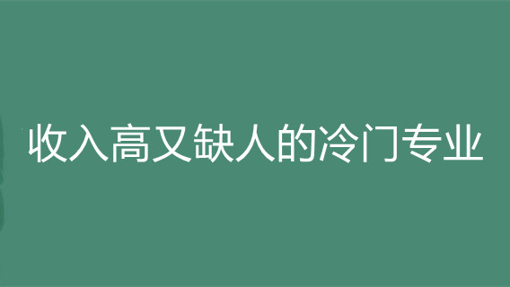 收入高又缺人的冷门专业 收入高缺人的冷门专业